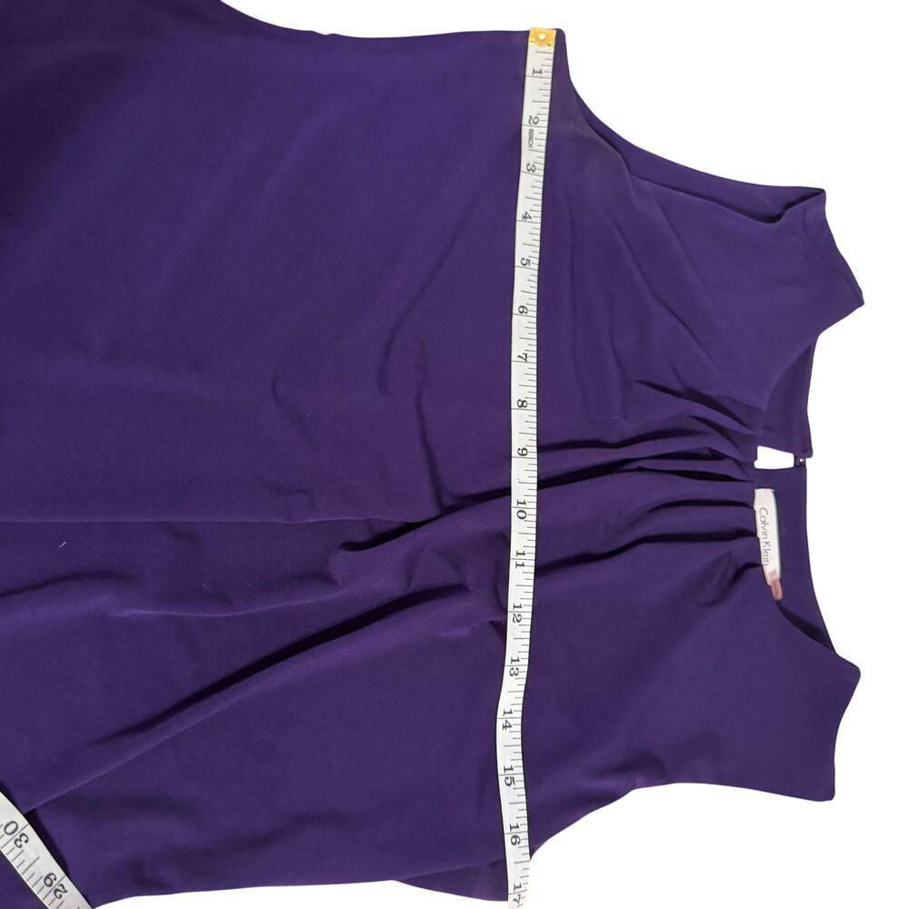 EUC Calvin Klein dressy purple top Petite Medium workplace dressy elegant - Picture 4 of 7